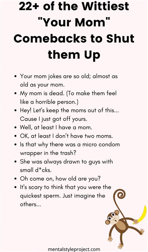 best your mom comebacks|45 Best Your Mom Comebacks To Level Up Your Humor.